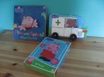 2 Peppa Pig boekjes  en een foampuzzel van peppa Pig., Ophalen of Verzenden, Gelezen, 1 tot 2 jaar