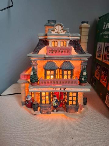 Kersthuis Hofert's Fiber Optic Toy Shop in goede staat  beschikbaar voor biedingen