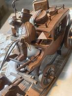 Antieke Houten Koets - Miniatuur, Antiek en Kunst, Curiosa en Brocante, Ophalen of Verzenden