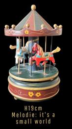 Muziekdoos Paardencarrousel - It's a Small World, Antiek en Kunst, Antiek | Speelgoed, Ophalen of Verzenden