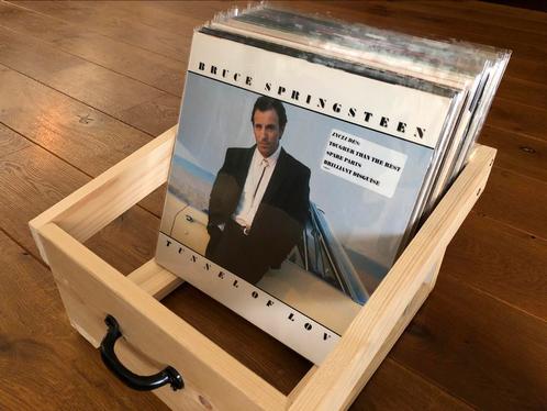 houten kratje voor opslag vinyl platen (x4), Huis en Inrichting, Woonaccessoires | Cd- en Dvd-rekken, Zo goed als nieuw, Cd's