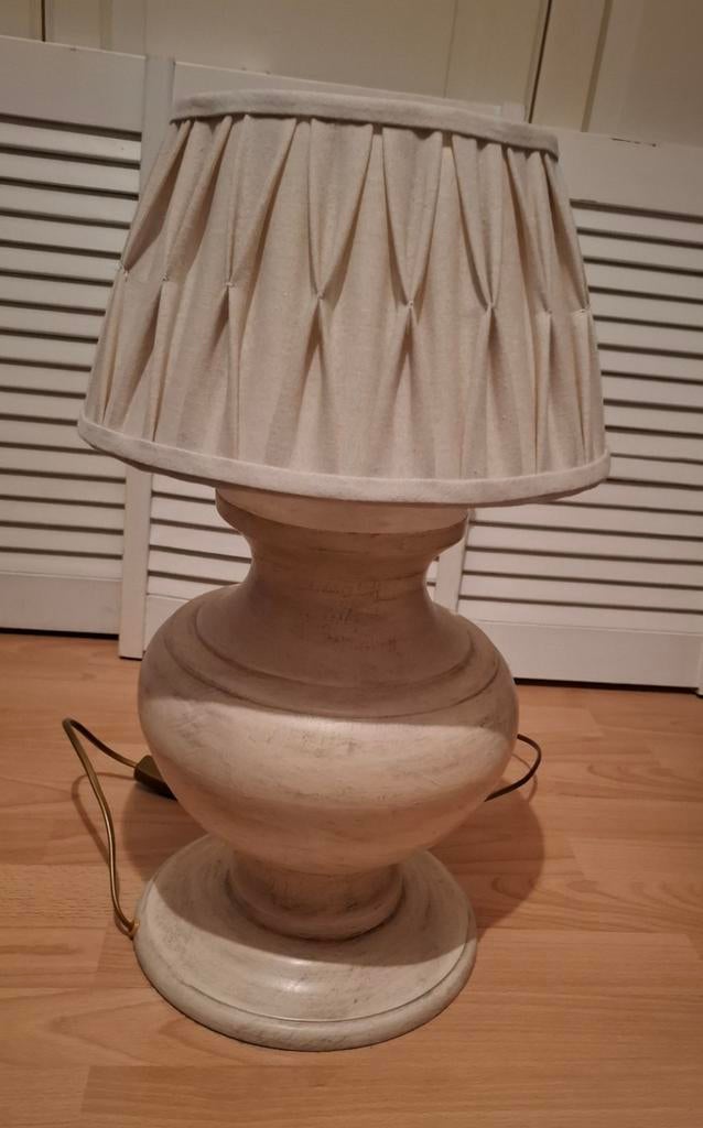 Houten bolpoot lamp, Ophalen, 50 tot 75 cm