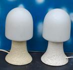Mushroom tablelamp.  2 st.. Vintage.  * Zie tekst., Ophalen, Zo goed als nieuw, Glas, Minder dan 50 cm