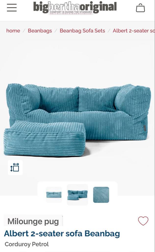 Zitzak Sofa - Comfortabel & Stijlvol!, Huis en Inrichting, Zitzakken, Zo goed als nieuw, Zitzak, Blauw, Ophalen