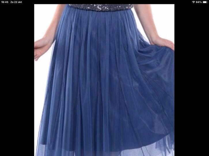 NIEUWE INDIGOBLUE TULE ROK VAN SWING MAAT 42, Kleding | Dames, Rokken, Nieuw, Maat 42/44 (L), Blauw, Onder de knie, Ophalen of Verzenden