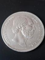 2 1/2 Gulden (Rijksdaalder) 1861 variant d. Zeldzaam., Postzegels en Munten, Munten | Nederland, Koning Willem III, Zilver, Ophalen of Verzenden