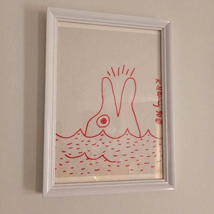 Keith haring viltstift, Antiek en Kunst, Kunst | Litho's en Zeefdrukken, Ophalen of Verzenden