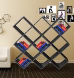 Roomdivider Vakkenkast Zwart, Ophalen, Met plank(en), 100 tot 150 cm, Nieuw