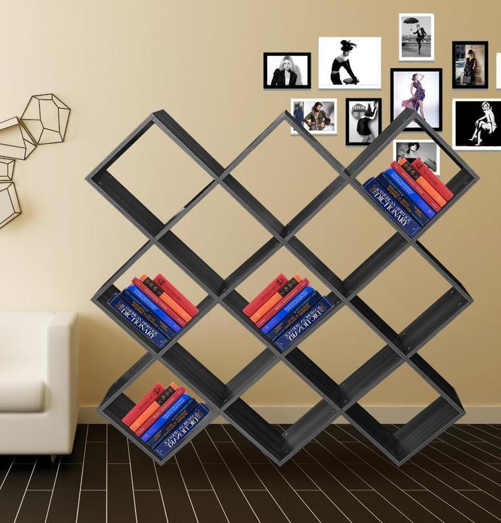Roomdivider Vakkenkast Zwart, Huis en Inrichting, Kasten | Wandmeubels, Nieuw, 100 tot 150 cm, Minder dan 150 cm, Minder dan 25 cm