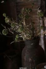 Bos zijdenbloemen en takken in wit met frisgroen, Www.jufbrocante.nl, Www.jufbrocante.nl, Nieuw, Ophalen of Verzenden