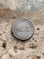1/10 gulden 1954 Ned Antillen , mooie kwaliteit, zeldzaam, Verzenden, Koningin Juliana, 10 cent, Losse munt
