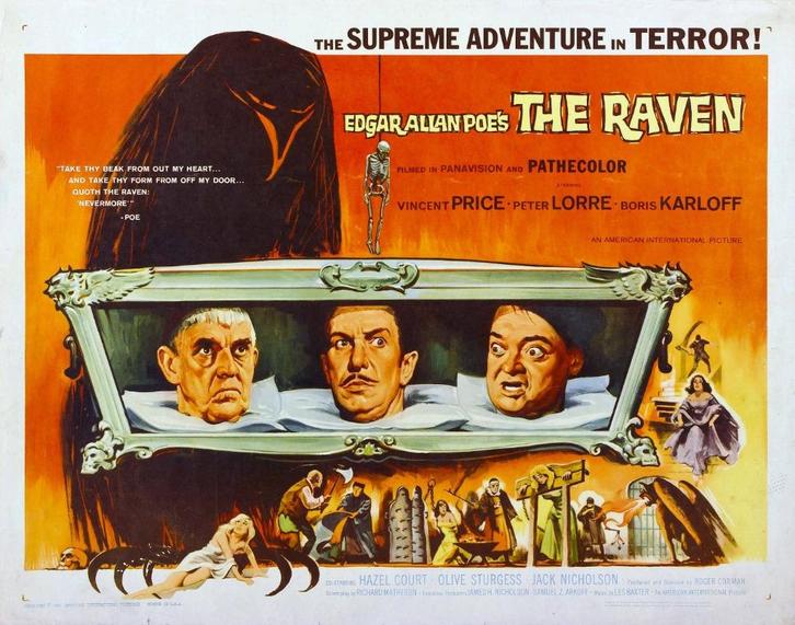 Vincent Price & Boris Karloff in 'The Raven', Cd's en Dvd's, Dvd's | Horror, Zo goed als nieuw, Vanaf 12 jaar, Ophalen of Verzenden