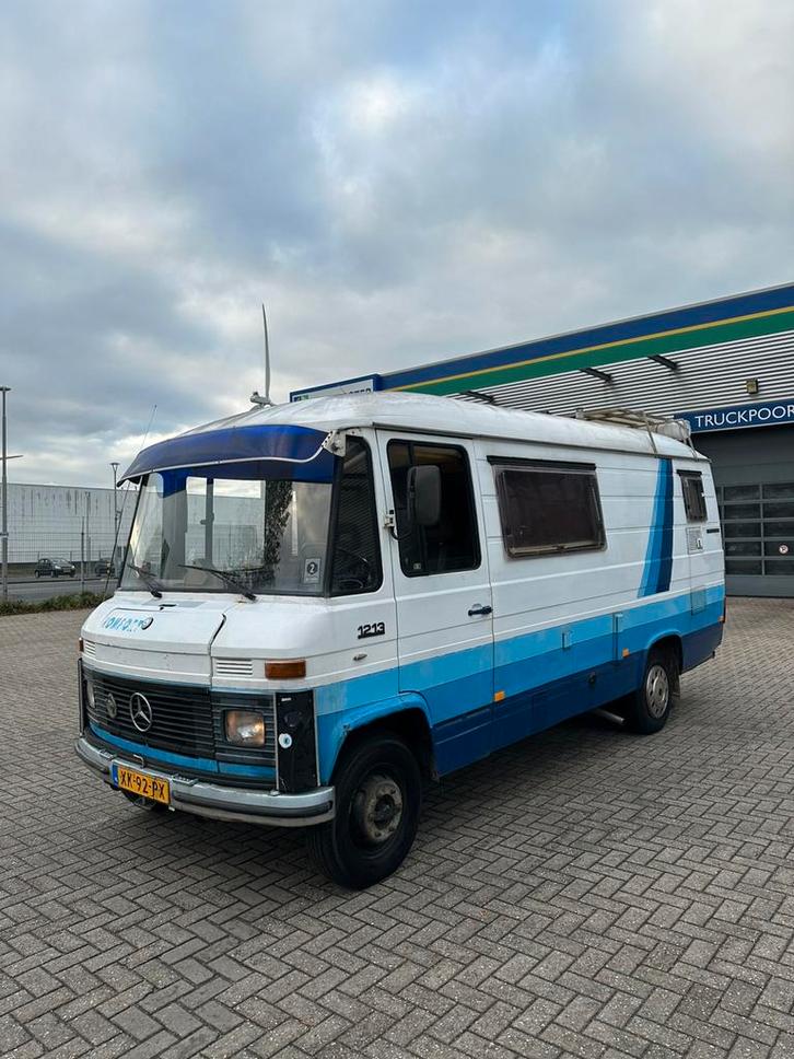 MERCEDES-BENZ L 407 DG CAMPER OLDTIMER BELASTINGVRIJ UKIEK!, Caravans en Kamperen, Campers, Particulier, tot en met 4, Buscamper of Camperbus