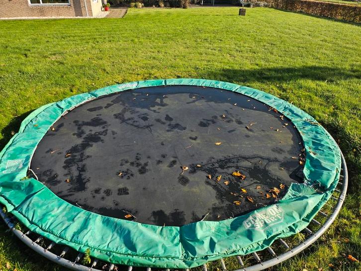 Berg ingraaf Trampoline 420cm, Kinderen en Baby's, Speelgoed | Buiten | Trampolines, Zo goed als nieuw, Ophalen