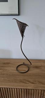 Kandelaar - waxine houder - metaal - 52 cm, Nieuw, Ophalen of Verzenden, Metaal, Bruin
