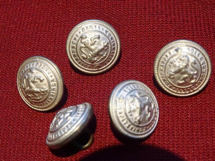 Uniformknopen Koninklijke Hollandsche Lloyd uniform knopen 5, Verzamelen, Scheepvaart, Zo goed als nieuw, Overige typen, Motorboot of Zeilboot