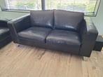 Montel Lederen bank donkerbruin, Ophalen, Gebruikt, 150 tot 200 cm, Tweepersoons