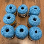 8 bollen katoen garn blauw, Ophalen of Verzenden, Zo goed als nieuw, Breien of Haken, Wol of Garen