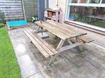 Picknick tafel hout 177x154x77 cm, Ophalen, Gebruikt, Rechthoekig, Hout