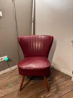 Vintage Cocktail Stoel - Bordeaux Rood, Huis en Inrichting, Fauteuils, Gebruikt, 75 tot 100 cm, Ophalen of Verzenden, 50 tot 75 cm
