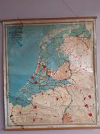 Oude Schoolkaart Nederland - J.Thieme, Antiek en Kunst, Antiek | Schoolplaten, Ophalen of Verzenden, Aardrijkskunde