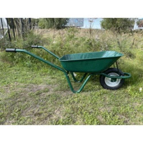 Kruiwagen 80 ltr groen gelakt div. o.a gegalvaniseerd enz., Tuin en Terras, Kruiwagens, Nieuw, Ophalen