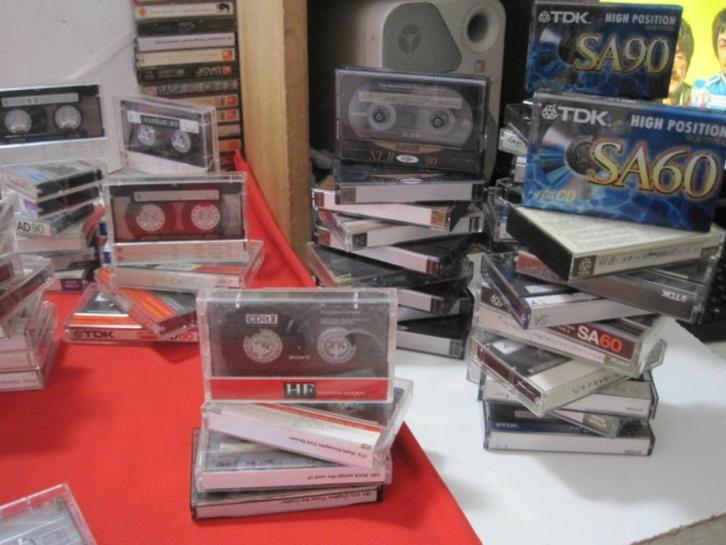 Ruim 75 cassettebandjes TDK, Maxell etc., Cd's en Dvd's, Cassettebandjes, Gebruikt, Voorbespeeld, Overige genres, 26 bandjes of meer