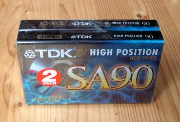 TDK SA- 90EB TYPE II 2 cassettes NIEUW GESEALD beschikbaar voor biedingen