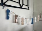 Macramé Vlaggenlijn blauw/taupe/zand/beige, Ophalen of Verzenden, Nieuw