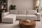 Showroommodel Hoekbank Beige - 50% Korting!, Ophalen, 250 tot 300 cm, Hoekbank, Zo goed als nieuw