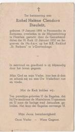 Richel Dieulefit 1896 Paramaribo Suriname + 1952 Haarlem, Verzamelen, Verzenden