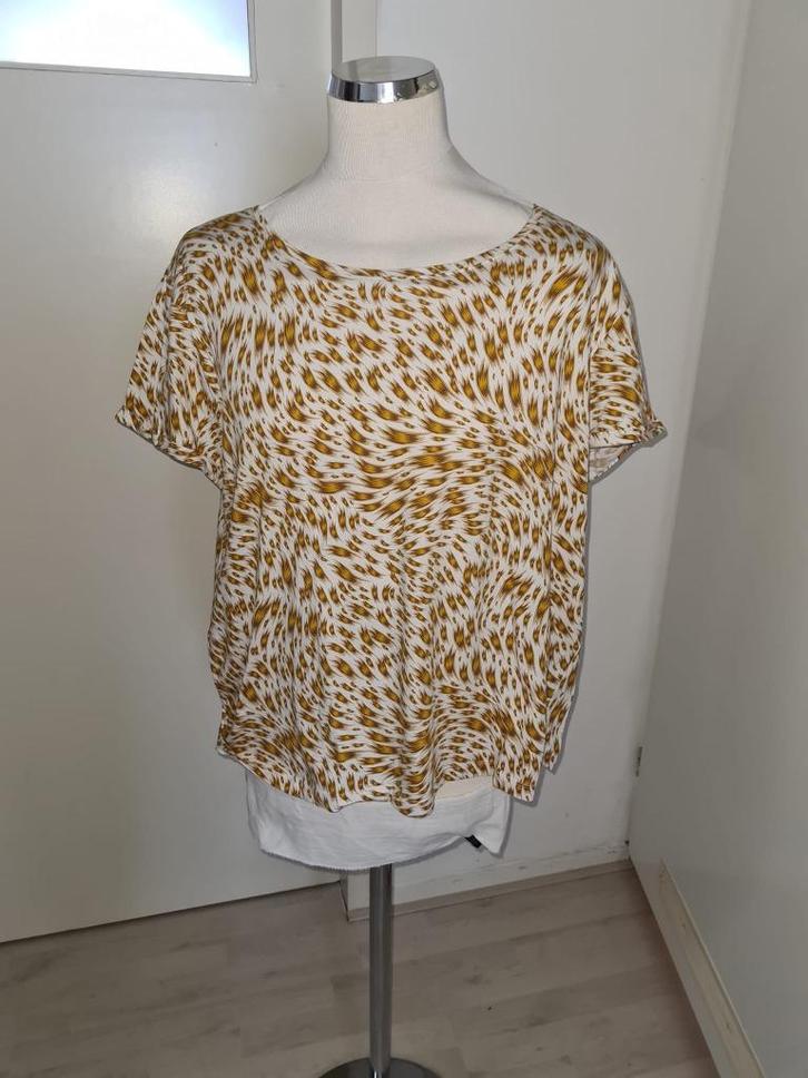leuk dames shirt maat XL   *v24*, Kleding | Dames, T-shirts, Zo goed als nieuw, Maat 46/48 (XL) of groter, Blauw, Korte mouw, Ophalen of Verzenden