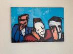 Herman Brood - horen, zien en zwijgen (canvas), Antiek en Kunst, Ophalen