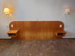 Achterwand voor bed 160 cm met nachtkastjes - retro vintage, Huis en Inrichting, Slaapkamer | Bedden, Gebruikt, Bruin, Tweepersoons
