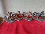Franse Bulldog / 4 bronzen beeldjes van P. Chenet, Ophalen of Verzenden, Zo goed als nieuw, Overige typen
