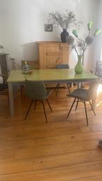 Gratis af te halen: Stevige Eet-werk-tuintafel 180x100cm, Huis en Inrichting, Ophalen, Strak, Gebruikt, 50 tot 100 cm