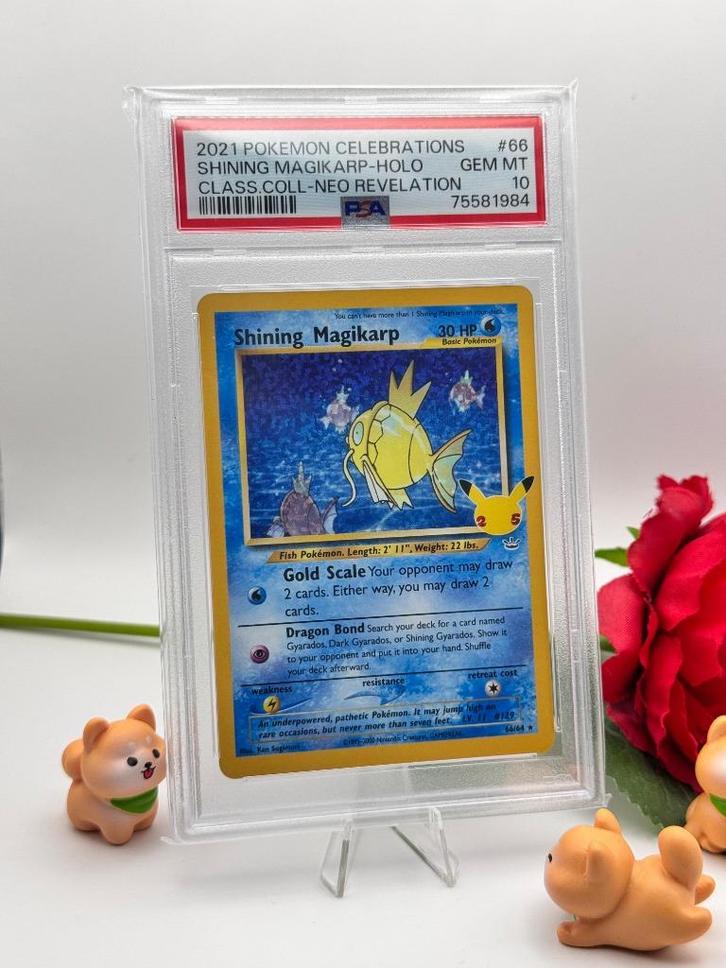 pokemon Shining Magikarp (CEL NR 66) PSA 10 EN Celebrations, Hobby en Vrije tijd, Verzamelkaartspellen | Pokémon, Zo goed als nieuw