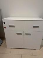 Witte kast met lade - veel ruimte, Huis en Inrichting, Kasten | Dressoirs, Kunststof, Gebruikt, Met lade(s), 25 tot 50 cm