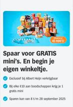 Albert Heijn mini's gezocht!!!!, Tickets en Kaartjes, Eén persoon, Cadeaubon