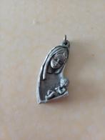 Vintage Tinnen Hanger Maria met Kindje Jezus, Ophalen of Verzenden