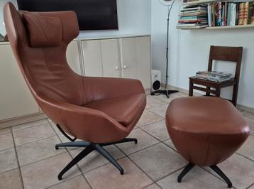 Leolux Caruzzo Design Relax fauteuil bruin cognac aubru Leer beschikbaar voor biedingen