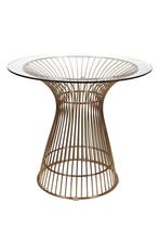 Wire Table Bijzettafel/ Salontafel - Goud, Glas, Niet ingevuld, Nieuw, Ophalen of Verzenden, Glas