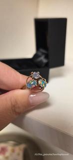 Vintage Gouden Ring met Opaal - Maat 17, Sieraden, Tassen en Uiterlijk, Ringen, Gebruikt, Ophalen of Verzenden, 17 tot 18, Met edelsteen