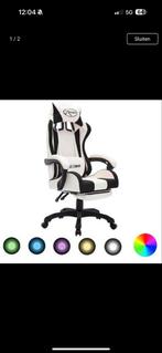 Gaming Stoel Zwart/Wit, Ophalen, Zwart, Zo goed als nieuw, Bureaustoel