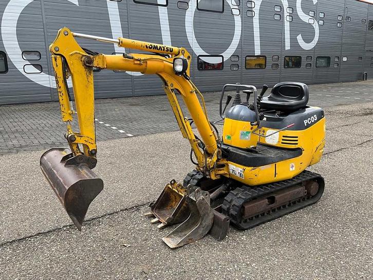 2000 Komatsu PC03 Minigraafmachine, Zakelijke goederen, Machines en Bouw | Kranen en Graafmachines, Graafmachine