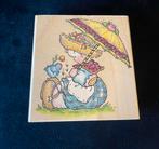 Penny Black houten stempel.Nieuw. Meisje met vogeltje., Hobby en Vrije tijd, Ophalen of Verzenden, Nieuw, Houten stempel