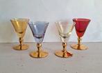 Murano? vier multicolor aperitief/likeurglazen. Geïrriseerd., Ophalen of Verzenden, Zo goed als nieuw, Overige typen