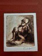 Oude tekening, Antiek en Kunst, Ophalen of Verzenden