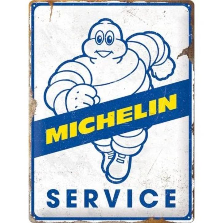 Michelin Service Bibendum relief reclamebord van metaal deco, Verzamelen, Merken en Reclamevoorwerpen, Nieuw, Reclamebord, Verzenden