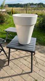 Grote witte plastic tuinpot, Tuin en Terras, Bloempotten, Kunststof, Rond, Ophalen of Verzenden, Zo goed als nieuw